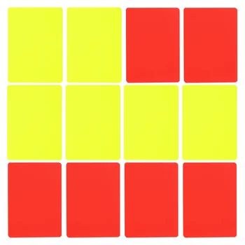 12 бр. игрови карти, рефери, червена и жълта забавяне на емисии на футболна топка, аксесоар от PVC