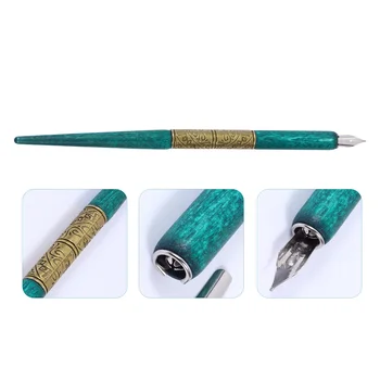 1 комплект Комплект дръжки за калиграфия с дървена дръжка, ръчно изработени, студентски писалка за рисуване, комплект писалки за чертане