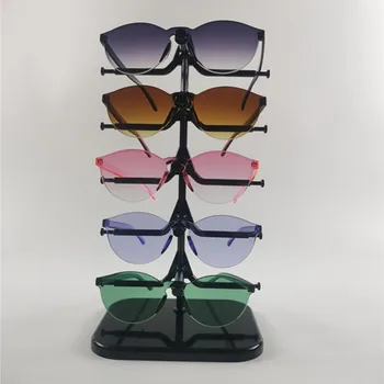 Двухрядный 5 двойки режийни стъкла, поставка за слънчеви очила, поставка за слънчеви очила, поставка за съхранение на подпори, на 5 етажа