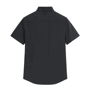 Мъжка риза, оборудвана гъвкав яка, еластична принт, марка дрехи, мъжки ризи с къс ръкав, памучни блузи копчета 066 1