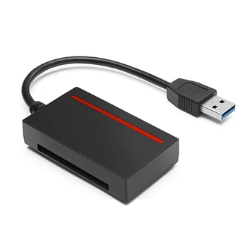 Адаптер USB 3.0 SATA, четец на карти Cfast и 2,5-инчов твърд диск HDD/едновременно четене, запис на SSD и CF карти 0