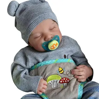 Силиконовата кукла-Реборн, реалистична спящата кукла със затворени очи, новородено кукла-бебе, детски играчки, Детски подаръци за рожден Ден, за момчета и момичета