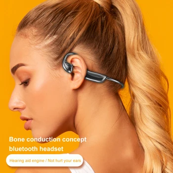 Слушалки-куки с костна проводимост | Спортни слушалки с отворен ухото 5.0 с безжична костна проводимост | Защита от изпотяване