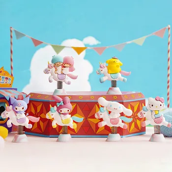 Истински Аниме Hello Kitty Mystery Boxes Kawai Куроми Фигурка Модел На My Melody Кукла Украшение На Работния Плот Мультяшные Играчки, Подарък За Рожден Ден