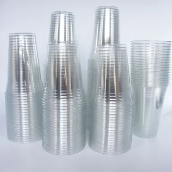 Индивидуални пластмасови чаши за пряка продажба от производител с капаци за чай, кафе, чаши за Еднократна употреба за напитки