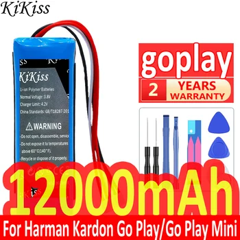 Мощна батерия KiKiss капацитет 12000 mah за Harman/ Kardon Go Play, кухненски батерии Go Play + безплатни инструменти