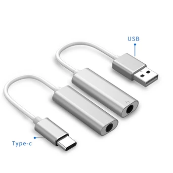 USB адаптер USB Type C за 3,5 мм конвертор звукова карта за КОМПЮТЪР, слушалки, лаптоп Plug for Play Директен доставка