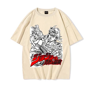Японското Аниме Jojo ' s Bizarre Adventure Graphics Тениски на Мъже, Жени Манга Ежедневни Негабаритная Тениска С Къс Ръкав Памучен Тениска 1