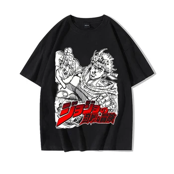 Японското Аниме Jojo ' s Bizarre Adventure Graphics Тениски на Мъже, Жени Манга Ежедневни Негабаритная Тениска С Къс Ръкав Памучен Тениска 3