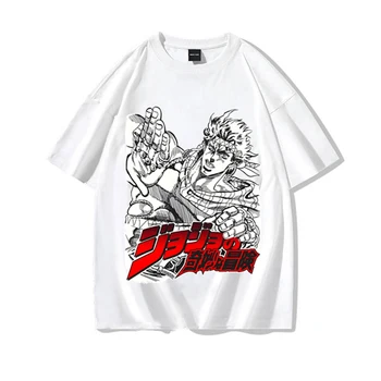 Японското Аниме Jojo ' s Bizarre Adventure Graphics Тениски на Мъже, Жени Манга Ежедневни Негабаритная Тениска С Къс Ръкав Памучен Тениска 4