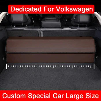 кожена Кутия-Органайзер За Багажник на Кола с Голям Капацитет За събиране на Реколтата на VW Golf 5 6 7 8 MK5 Jetta, Passat CC B5 B7 B8 Polo Touareg
