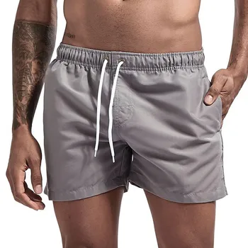 Мъжки бързо съхнещи плувни шорти men-s-отгоре сив цвят