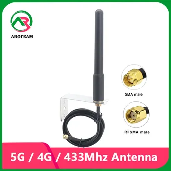 Усилване на Сигнала, 5G и 4G LTE 3G GSM 433 Mhz Suzan Omni Външна WiFi Антена С Висок Коефициент на Усилване на 15dBi Стенни Фиксирана Антена С Конектор SMA RPSMA