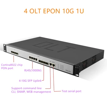 EPON OLT 4 порта E04 1U EPON OLT 1.25 G/10G възходящ канал 10G 4 порта за троен възпроизвеждане на olt epon 4 порта pon 1.25 G SFP-порт PX20+ PX20++ PX20+++