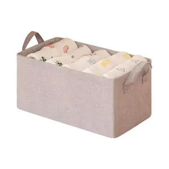 Z4338 Кутия за съхранение на дрехи, тъкани, от памук и лен, сгъваема кошница за съхранение, артефакт