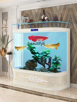 Аквариум за риби в хола, домашен етаж, Супер Бяло стъкло, през цялата Голям Европейски Риба балон 1