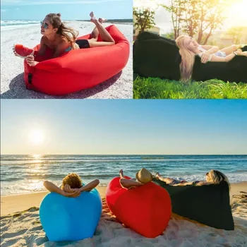 Надуваем диван-стол Преносим походный плажен надуваем диван надуваема мека мебел възглавница е идеална за къмпинг, на открито, разходки плажни туризъм 5