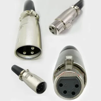 Banggood 1 бр. XLR 3pin или 4pin на Микрофона, Микрофон, Говорител, усилвател, мъжки или женски аудио кабел, Конектор, адаптер