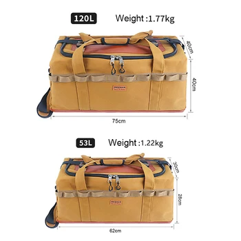 Чанта за къмпинг голям капацитет 120 л Мултифункционална чанта за съхранение навес за палатки на открито Blackpack Чанти за пикник на открито Чанта през рамо 5