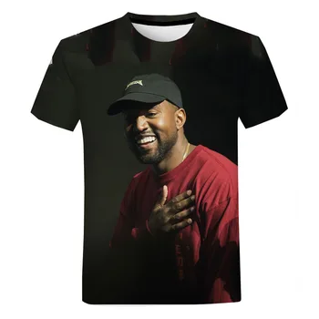 Тениска с изображение на Kanye West Pablo в стил хип-хоп, модерен тениска оверсайз, ежедневни дамски дрехи, мъжки градинска облекло в стил Харадзюку, блузи, тениски