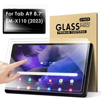 (2 опаковки) Закалено Стъкло За Samsung Galaxy Tab A9 8.7 2023 SM-X110 SM-X115 X110 X115 Защитно фолио за екрана на таблета със защита от надраскване