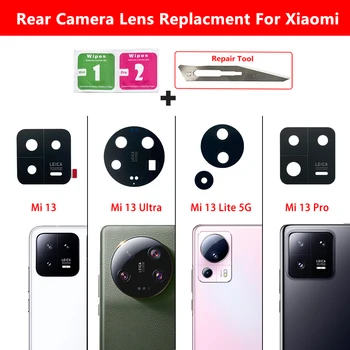 Оригинален За Xiaomi Mi 13 12 12T Pro Lite 5G Mi13 Mi12 Mi12T Задно Стъкло на Обектива на Камерата за Обратно виждане С Лепило Стикер + Инструменти За Ремонт
