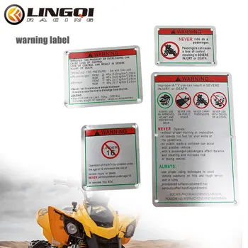 Предупредителен знак за състезателен мотоциклет LINGQI, алуминиеви стикери, етикети, водоустойчив светоотражающая табела за резервни части за атв, пийт-мотори