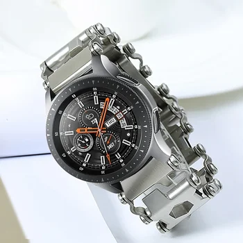 22 мм Многофункционален Метален Ремък За Samsung Watch 3/S3/Huawei Watch 4-3 Pro Многофункционален Гривна Huawei Watch GT4/3/2