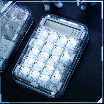 Coolkiller Polar Bear CK Прозрачни Калкулатори Безжична Цифрова клавиатура, Симпатичен портативен Bluetooth с гореща замяна, Акумулаторна батерия брояч