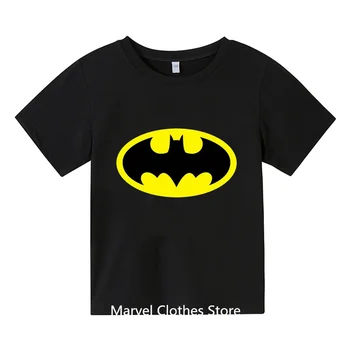 2024 Нова скъпа детска тениска с Бэтменом, ежедневни градинска дрехи, детска тениска, дрехи за момчета, тениски с аниме за момичета