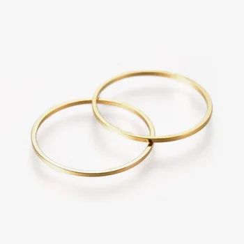 50 Бр медни съединителни пръстени, златни, 20x1 мм