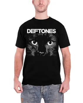 Deftones Тениска Sphinx Cat Eyes Корица На Албума Логото На Официалната Мъжки Групи Нов Черен