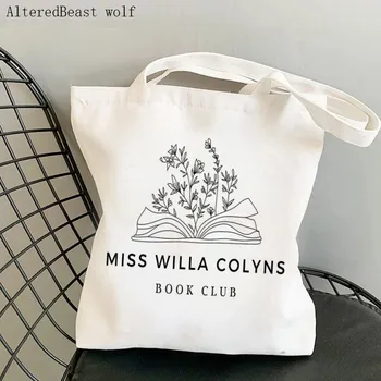 Дамска чанта-купувач от blood and ash miss willa colyns, чанта-тоут, холщовая чанта-купувач в стил Харадзюку, чанта-тоут за момичета, чанта през рамо