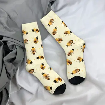 Чорапи A Bumble Bee с любовни послание, елегантни чорапи, зимни мини чорапи за момичета, колоездене, чорапи, средно меки