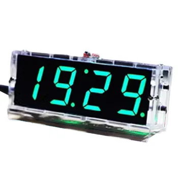 Led часовници DIY Комплект 4-цифрен дисплей Прозрачна защитна обвивка за Управление на осветлението е Идеално за любители на електроника 11 2