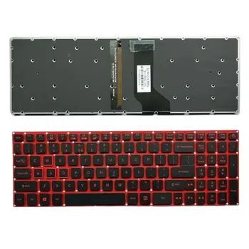 Новата Американска Руска клавиатура За Acer Nitro 5 an515-41 an515-31 an515-42 an515-51 An515-52 С червена подсветка на английски BG