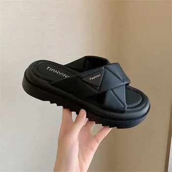 детски сандали на платформа с плосък ток, женски маратонки за фитнес, размер на обувката от 35, дамски спортни чехли със специално предназначение tenni YDX1