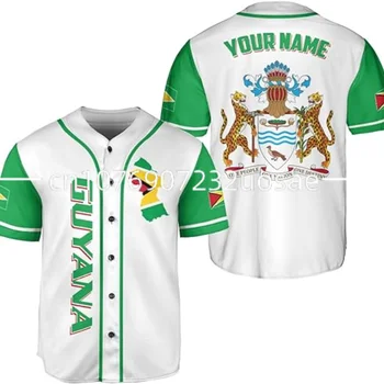 Нова гайанская бейзболна майк 2023 година с 3D-принтом, бейзболна окото с произволно име, ежедневни модни мъжки и дамски ризи