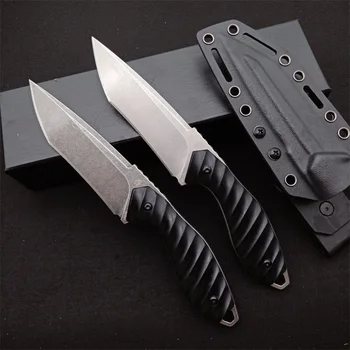 Милър Bros.Плодов нож BIsdes VG10 със стоманени остриета твърдост 60HRC, черна дръжка G10, походный нож за самозащита с ножнами