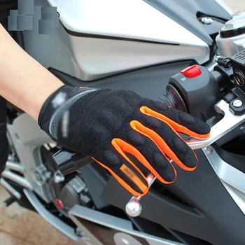Мотоциклетни ръкавици Летни дишащи Меш мото ръкавици за пълен пръст Мъжки, Дамски Ръкавици за мотокрос с докосване на екрана