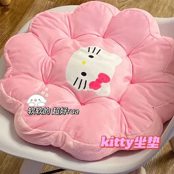Hello Kitty Sanrio, плюшено Кавайный карикатура, сладък плюшен възглавница за домашен стол, аниме-плюшени играчки за момичета, подарък за рожден Ден