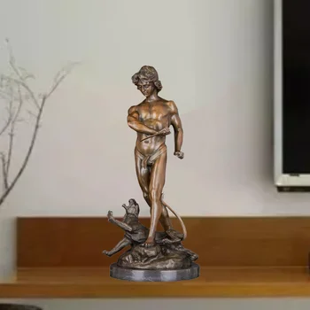 QW-503 Голяма Статуя на Ловец-мъже, Бронзова Скулптура на Човек, Художествена Вила, Офис декор, Бизнес подарък