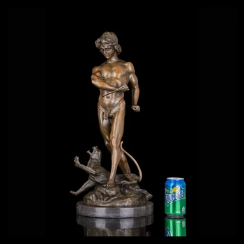 QW-503 Голяма Статуя на Ловец-мъже, Бронзова Скулптура на Човек, Художествена Вила, Офис декор, Бизнес подарък 4
