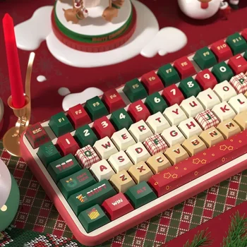 Тематични капачки за ключове в навечерието на Коледа Череша / MDA Височина PBT Пятисторонняя сублимационен печат механична клавиатура Keycaps Враг Gaming направи си Сам 3