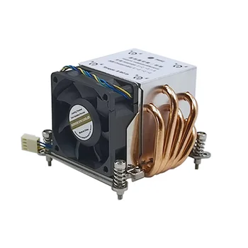 Добра термична радиатор сървърен процесор 2U за cpu охладител LGA115X LGA1200 LGA1366 с вентилатор 6025 6800 об/мин и 5 тръби за отопление на TDP до 165 W 0