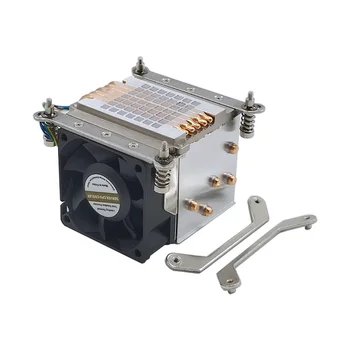 Добра термична радиатор сървърен процесор 2U за cpu охладител LGA115X LGA1200 LGA1366 с вентилатор 6025 6800 об/мин и 5 тръби за отопление на TDP до 165 W 2