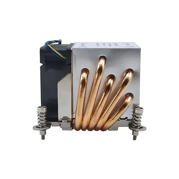 Добра термична радиатор сървърен процесор 2U за cpu охладител LGA115X LGA1200 LGA1366 с вентилатор 6025 6800 об/мин и 5 тръби за отопление на TDP до 165 W 4