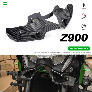 Мотоциклет от въглеродни влакна Z 900 Гол Преден Спойлер Winglet Аеродинамичен Комплект Крило, заден Спойлер, Нов За Kawasaki Z900 2020 2021 2022