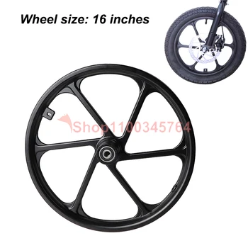 16-инчов диск на спирачното колело е от алуминиева сплав подходящ за свободни стаи, самокатов, электророллеров, сгъваеми велосипеди