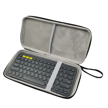 За Logitech K380 Чанта за съхранение на клавиатурата Защитен твърд калъф за клавиатура K380 Черна кутия за съхранение 0